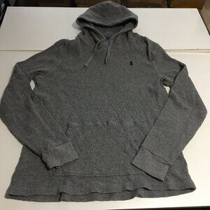 Polo Ralph Lauren Gray Heather Long Sleeve Pockets Pullover Hoodie Mens Large